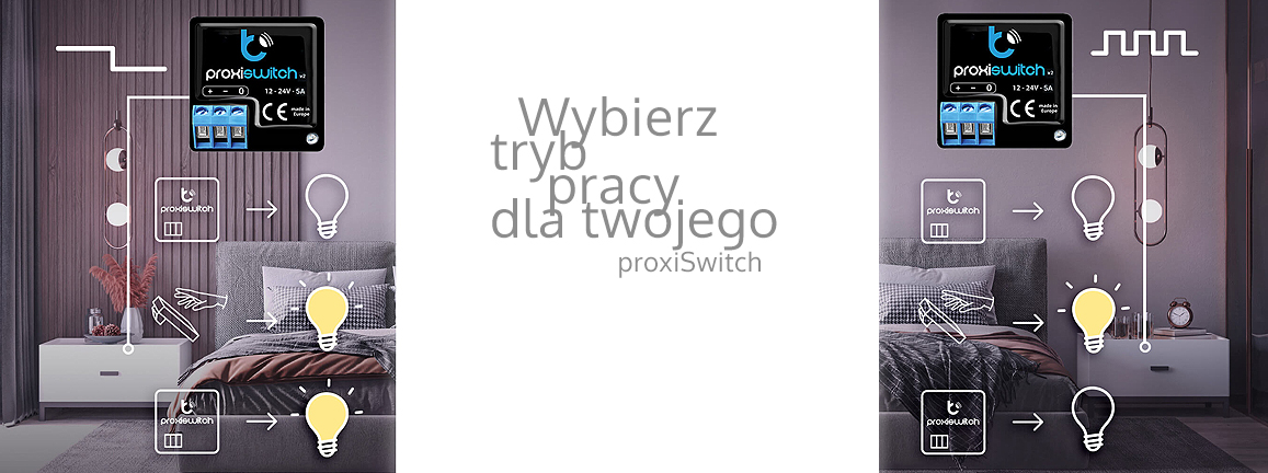 Włącznik pojemnościowy proxiSwitch - cztery tryby pracy